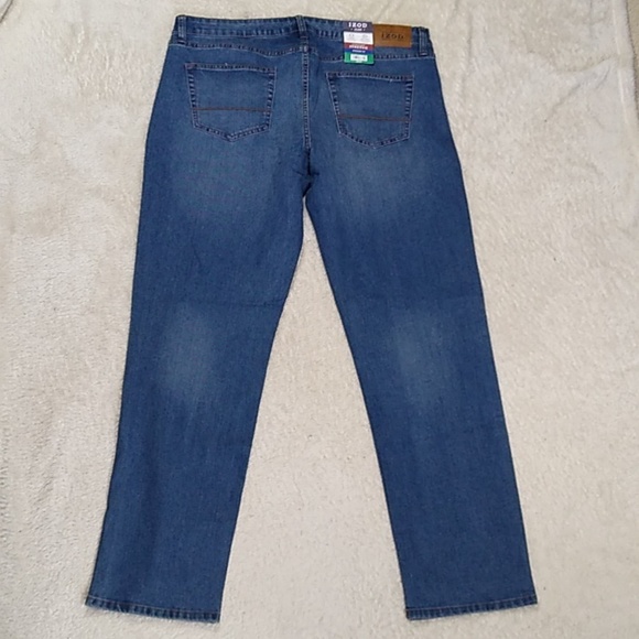 New Izod Jeans Mens 38x34 Straight Stretch - Picture 5 of 15